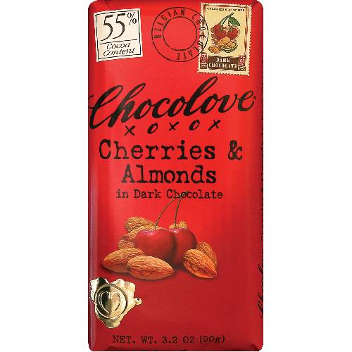 Chocolove Cherries & Almonds In Dark Chocolate Bar