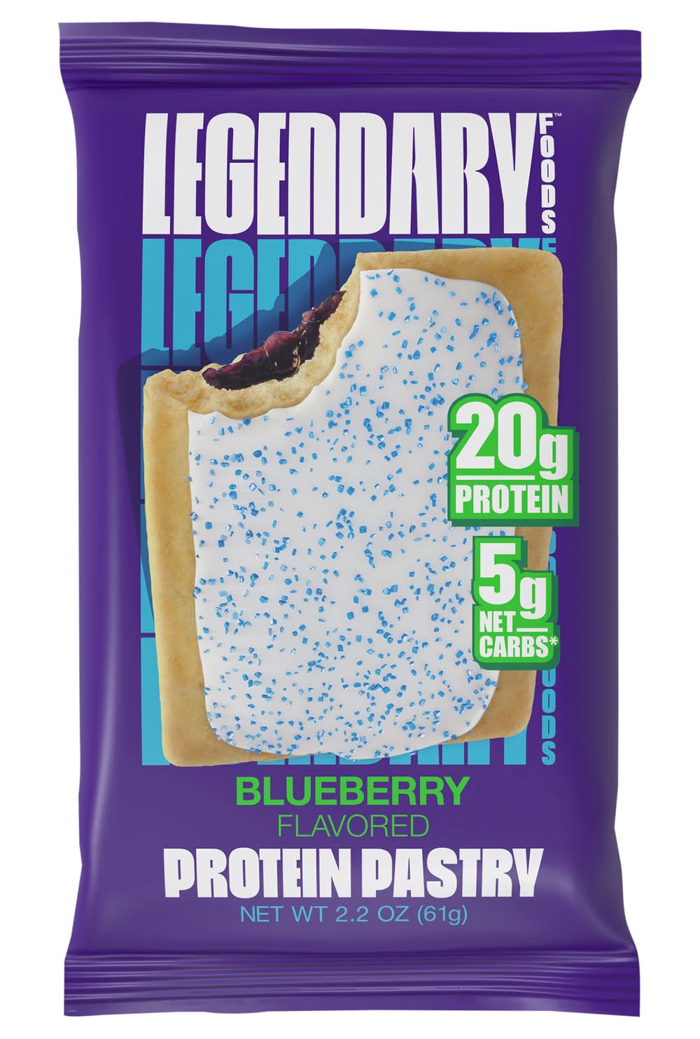 Legendary Foods Tasty Pastry, Blueberry (2.2 oz)
