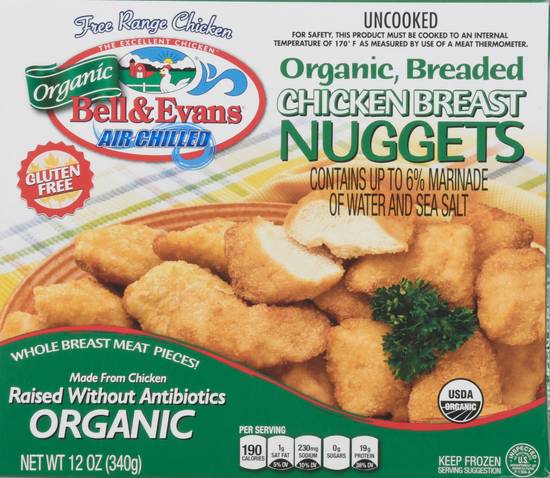 Bell & Evans Organic Breaded Chicken Breast Nuggets