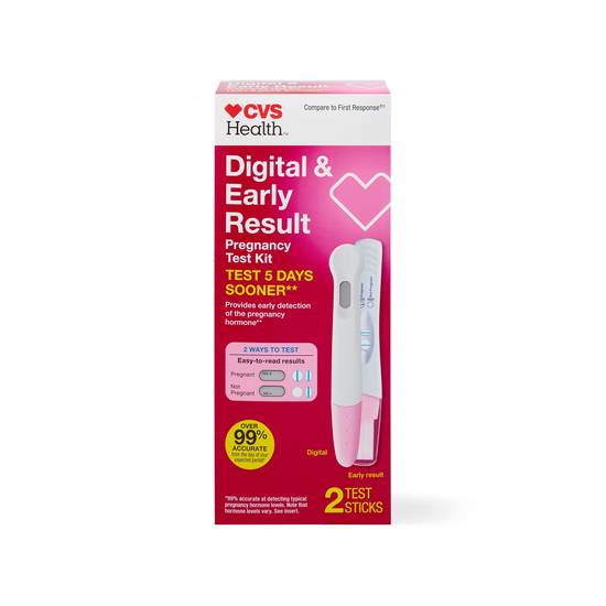 CVS Health Digital + Early Result Pregnancy Test Kit, 2 CT