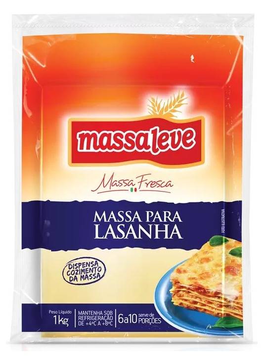 Massa leve massa fresca para lasanha (1 kg)