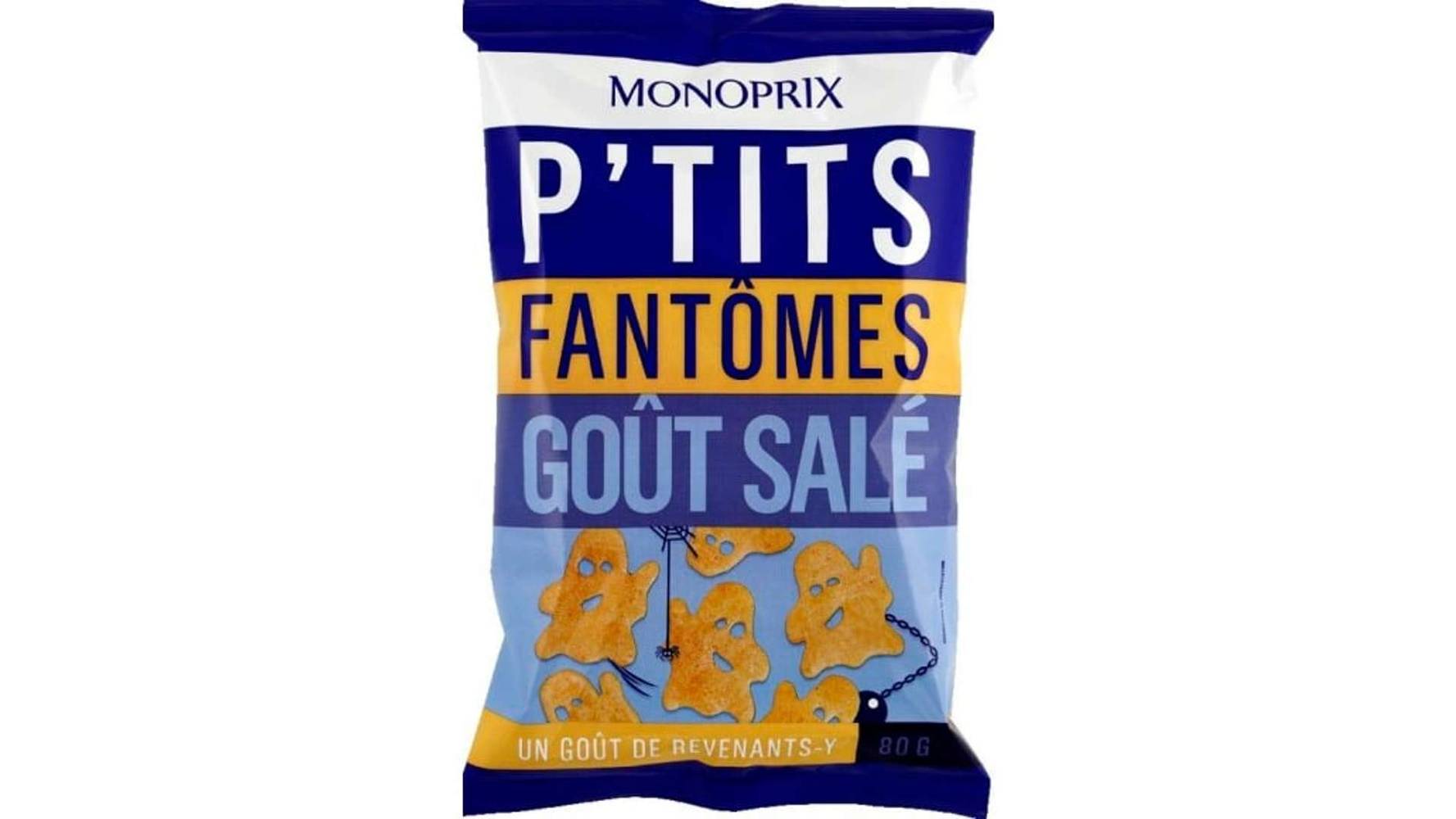 Monoprix - Snacks p'tits fantômes, salé (80g)