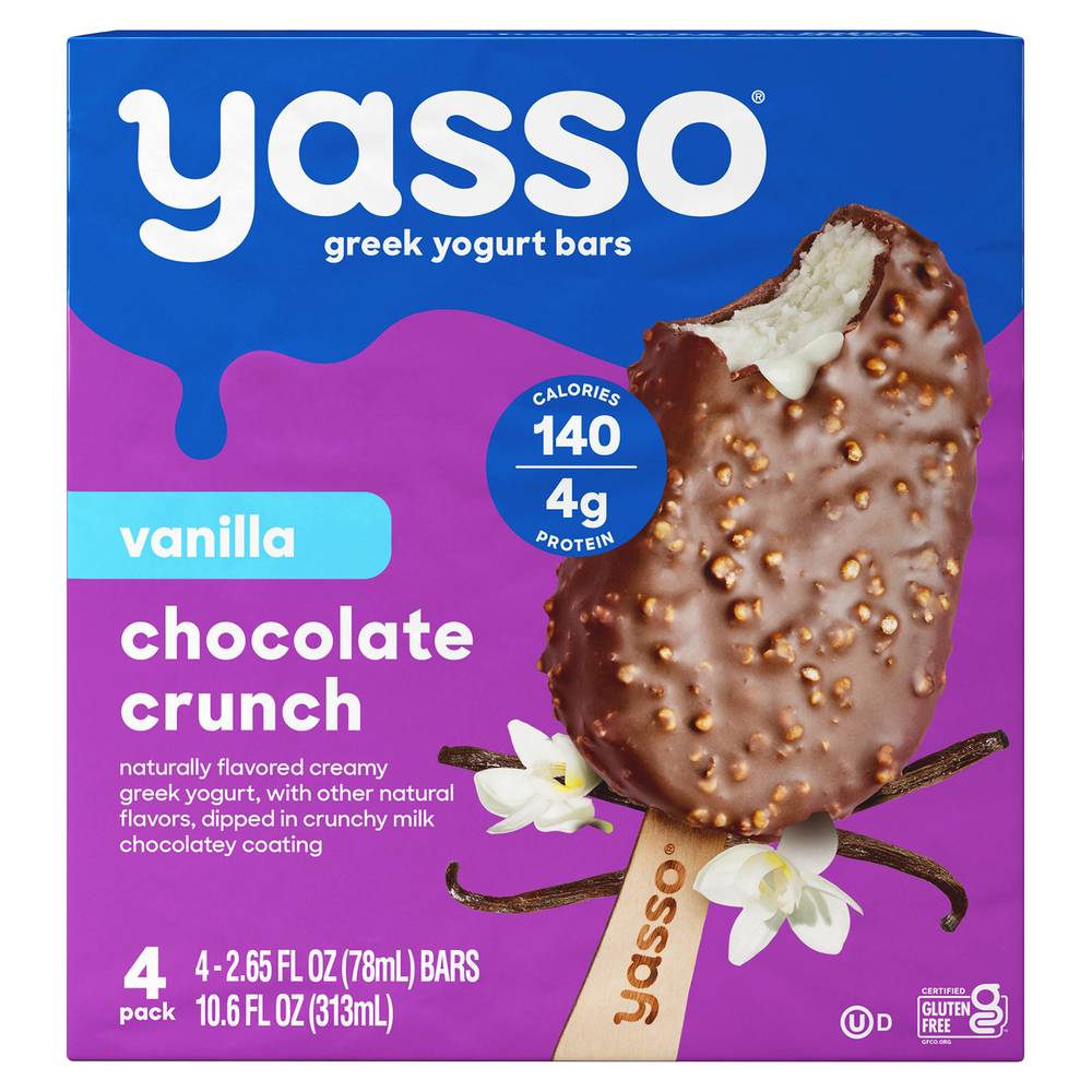 Yasso Vanilla Chocolate Crunch Greek Yogurt Bars (10.6 fl oz)