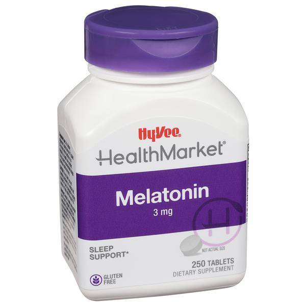 Hy-Vee HealthMarket Melatonin 3mg Tablets