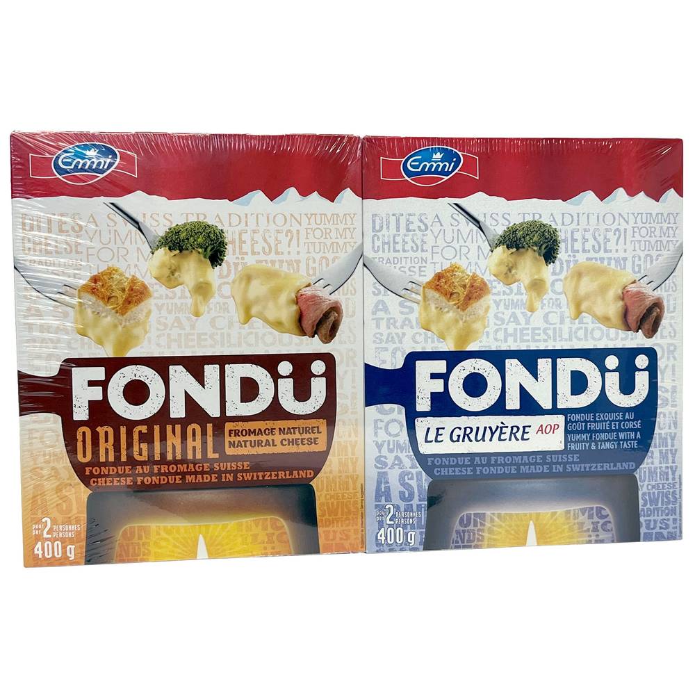 Emmi Fondu - Fondue Au Fromage Suisse Pack Duo, 2 × 400 G