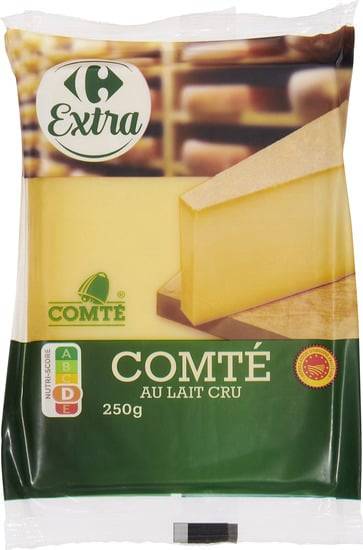 Comté Au Lait Cru AOP CARREFOUR - le fromage de 250g