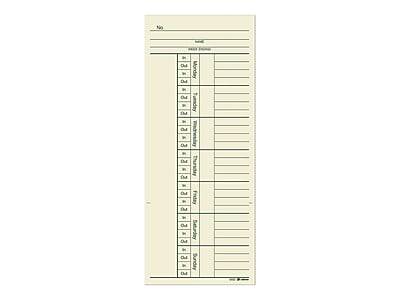 Adams Time Cards Abf 9660-200 (200 ct)