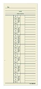 Adams Time Cards Abf 9660-200 (200 ct)