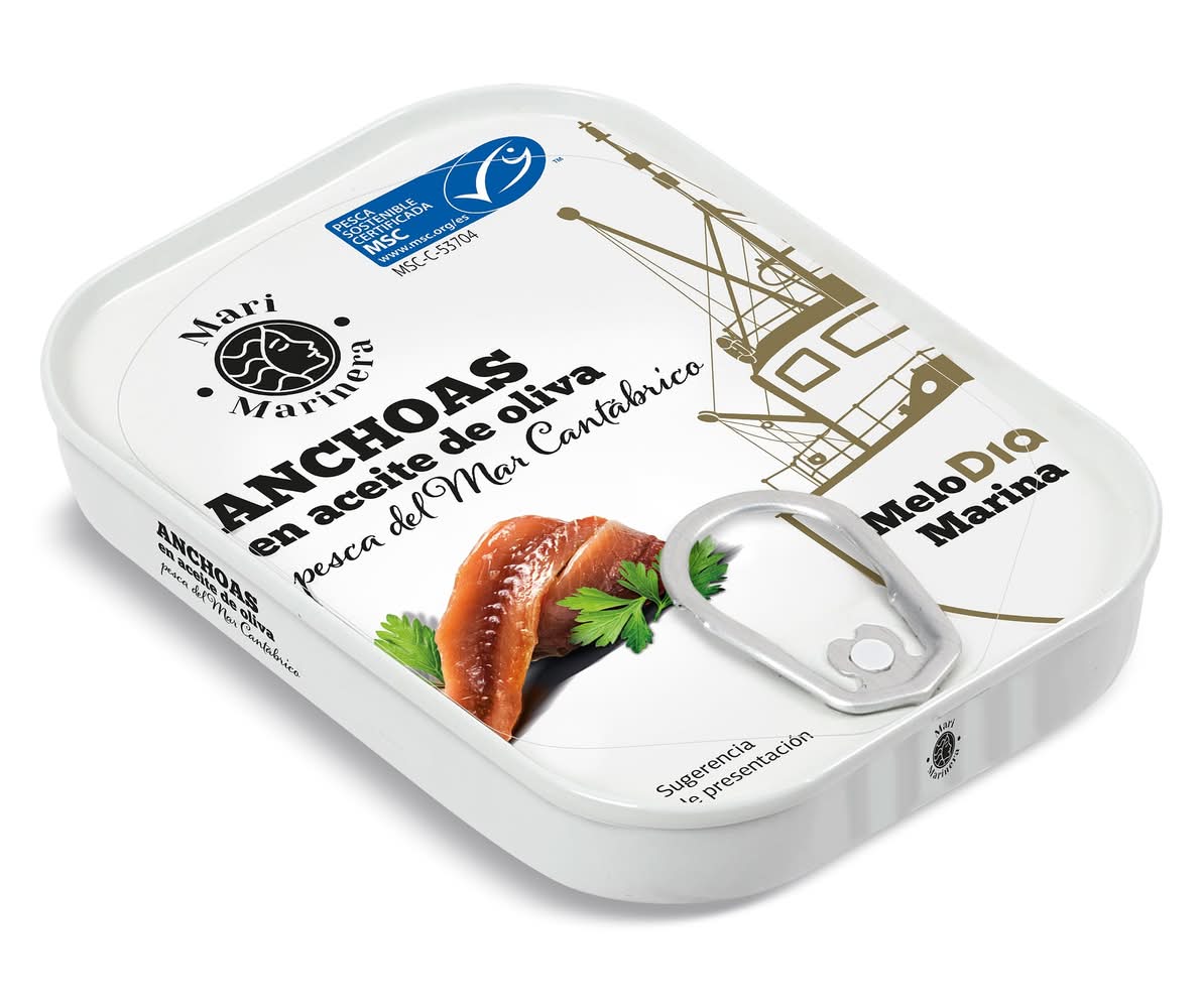 Anchoas Del Cantábrico Msc En Aceite De Oliva Mari Marinera De Dia Lata 50 G