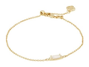 Kendra Scott Emma Delicate 14k Gold Over Brass Chain Bracelet, Mother Of Pearl