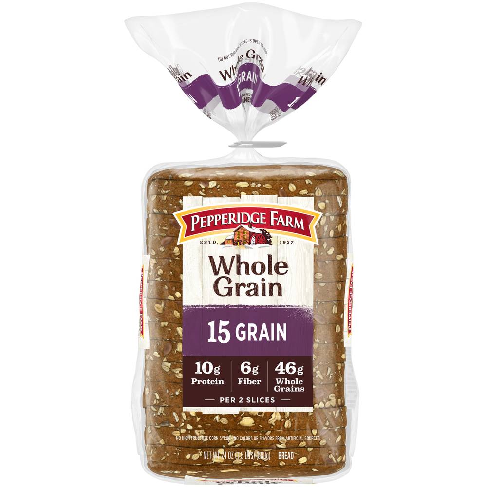 Pepperidge Farm Whole Grain Bread Slices (24 oz, 16 ct)