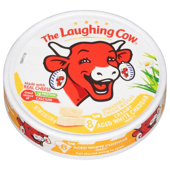 The Laughing Cow Creamy Aged White Cheddar Cheese Wedges (8 ct)