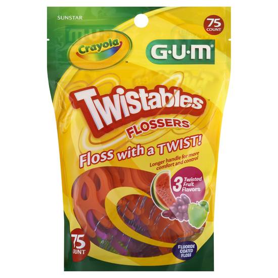 Gum Sunstar Crayola Twistables Flosser (75 ct)