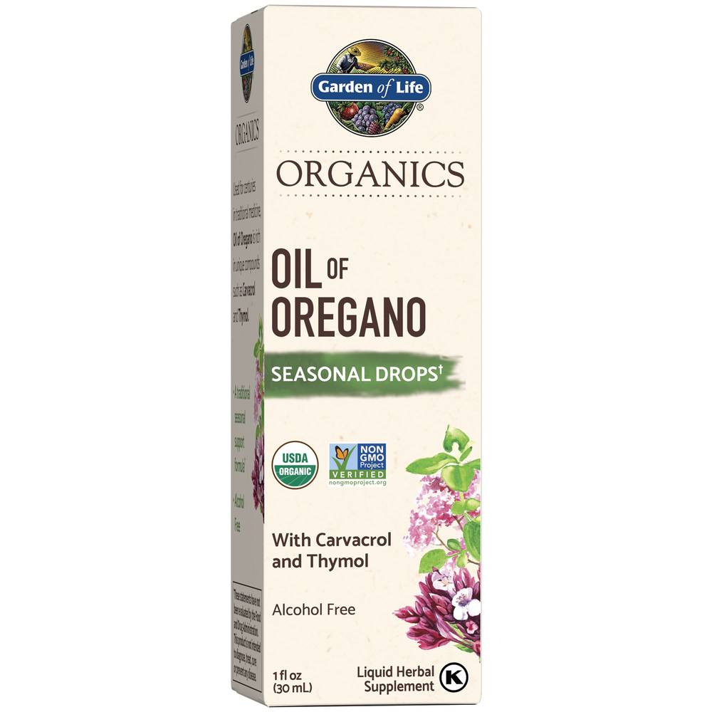 Garden of Life Mykind Organics Oil Of Oregano Seasonal Drops With Carvacrol & Thymol (1 fl oz)