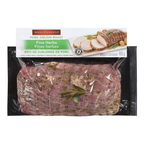 Marcangelo Foods Pork Sirloin Seasoned Roast Fine Herbs (800 g)