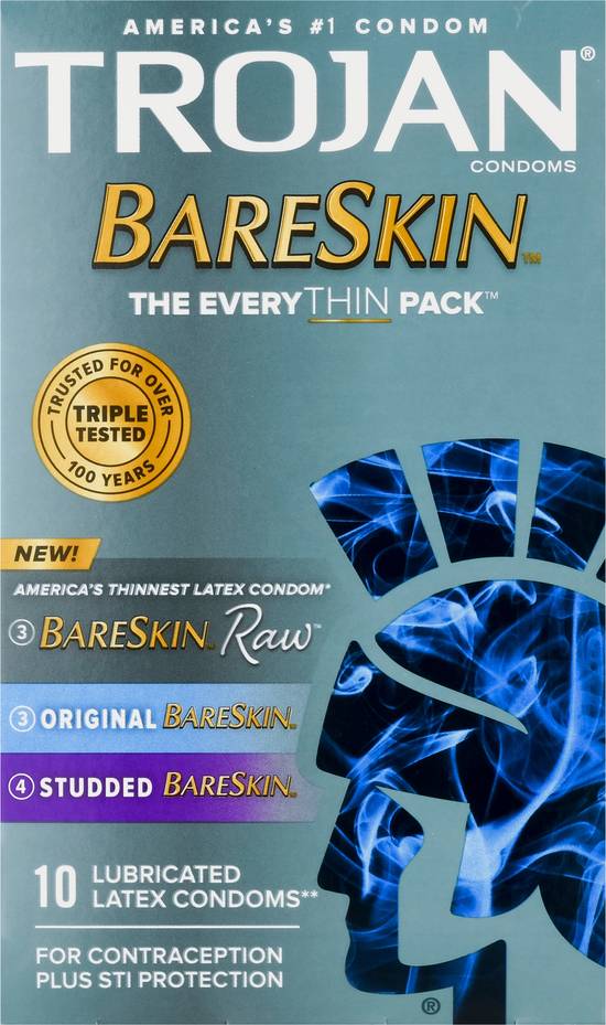 Trojan Bareskin the Everythin Lubricated Latex Condoms (10 ct)