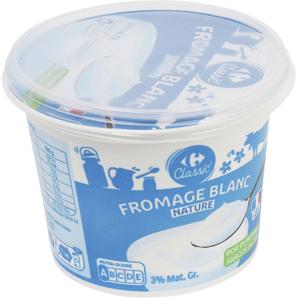 Carrefour Classic' - Fromage blanc nature (500g)