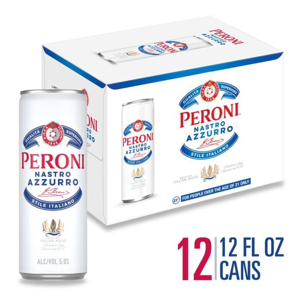 Peroni Nastro Azzurro Italian Style Lager Beer (12 x 1 fl oz)