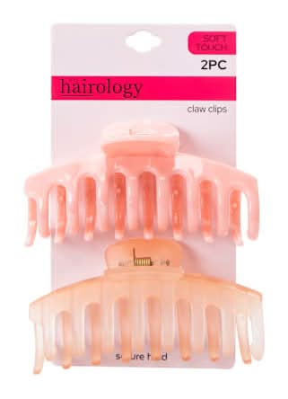Mixed Barrel Claw Clip 2-Pack Pink