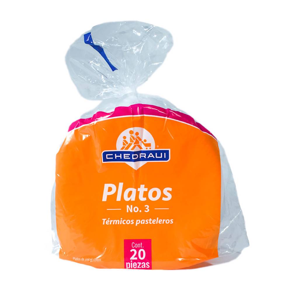 Chedraui · Plato térmico redondo, CH (20 un)