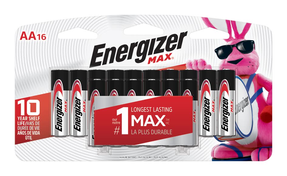 Energizer piles alcalines aa (16 unités) - energizer max aa batteries (16 ct)