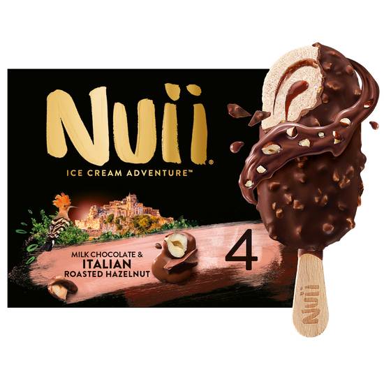 Nuii - Glace chocolat noisettes (4 pièces)