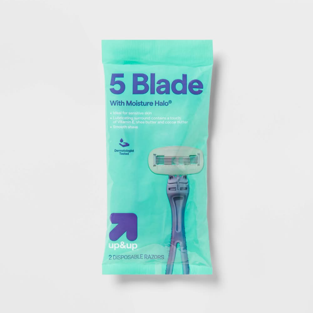 up&up Moisturizing Body 5-blade Disposable Razors (2 ct)