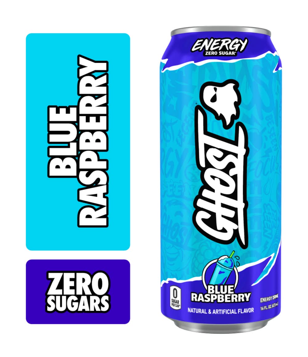 Ghost Energy Drink, Blue Raspberry (16 fl oz)