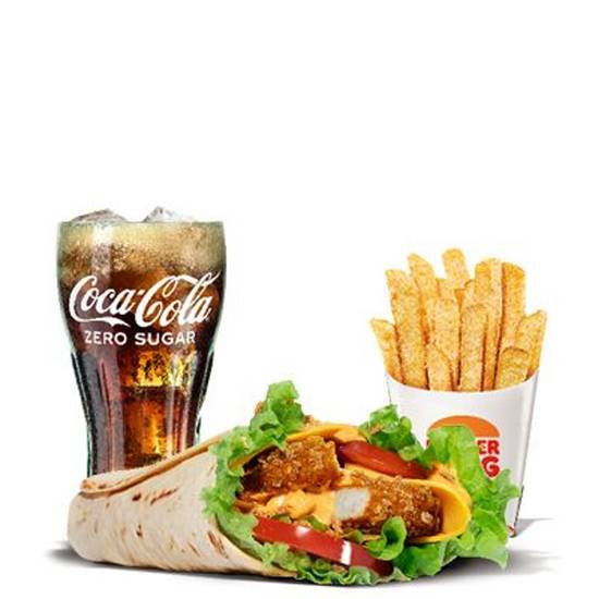 Chili cheese Chicken Wrap Meal