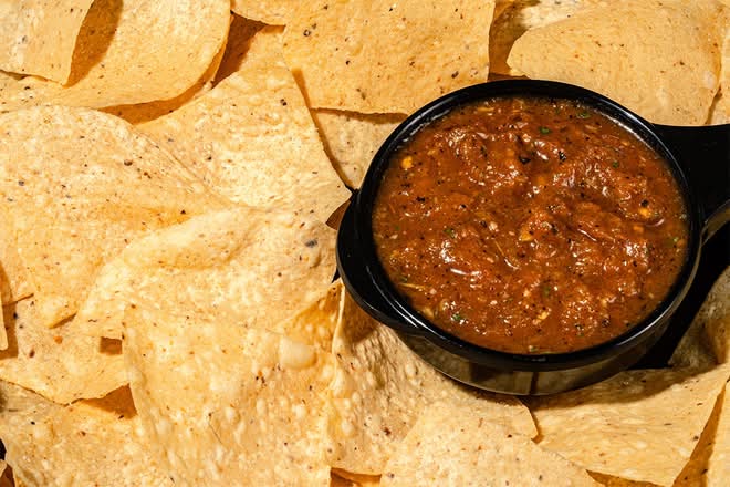 Salsa & Chips (V) - Small (Half Size)