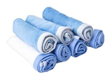 Washcloths 7-Piece 12inx12in Blue