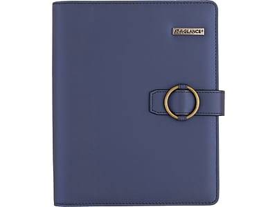 At-A-Glance Weekly and Monthly Faux Leather Cover Organizer (5.5" x 8.5"/navy)
