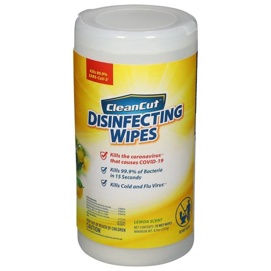 Clean Cut Lemon Scent Disinfecting Wipes