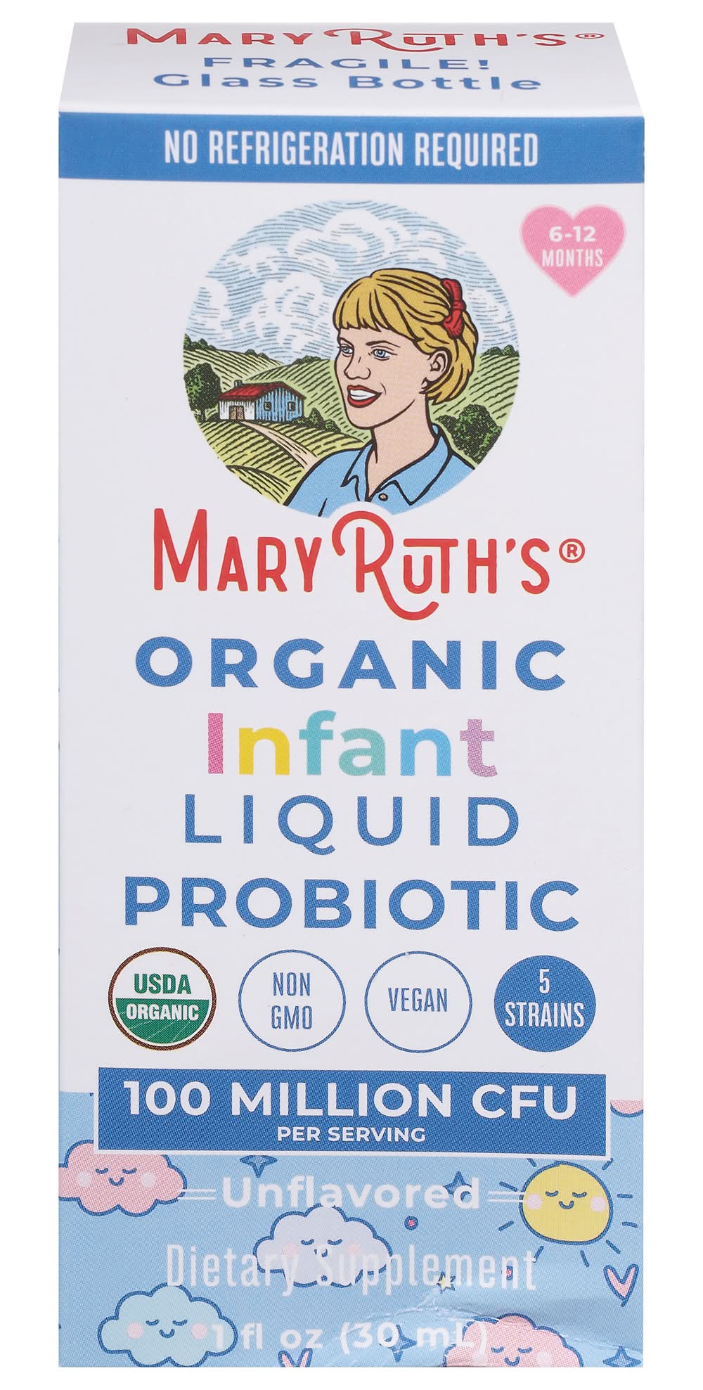 MaryRuth's Organic Infant Liquid Probiotic Dietary Supplement For 6-12 Months (1 fl oz)