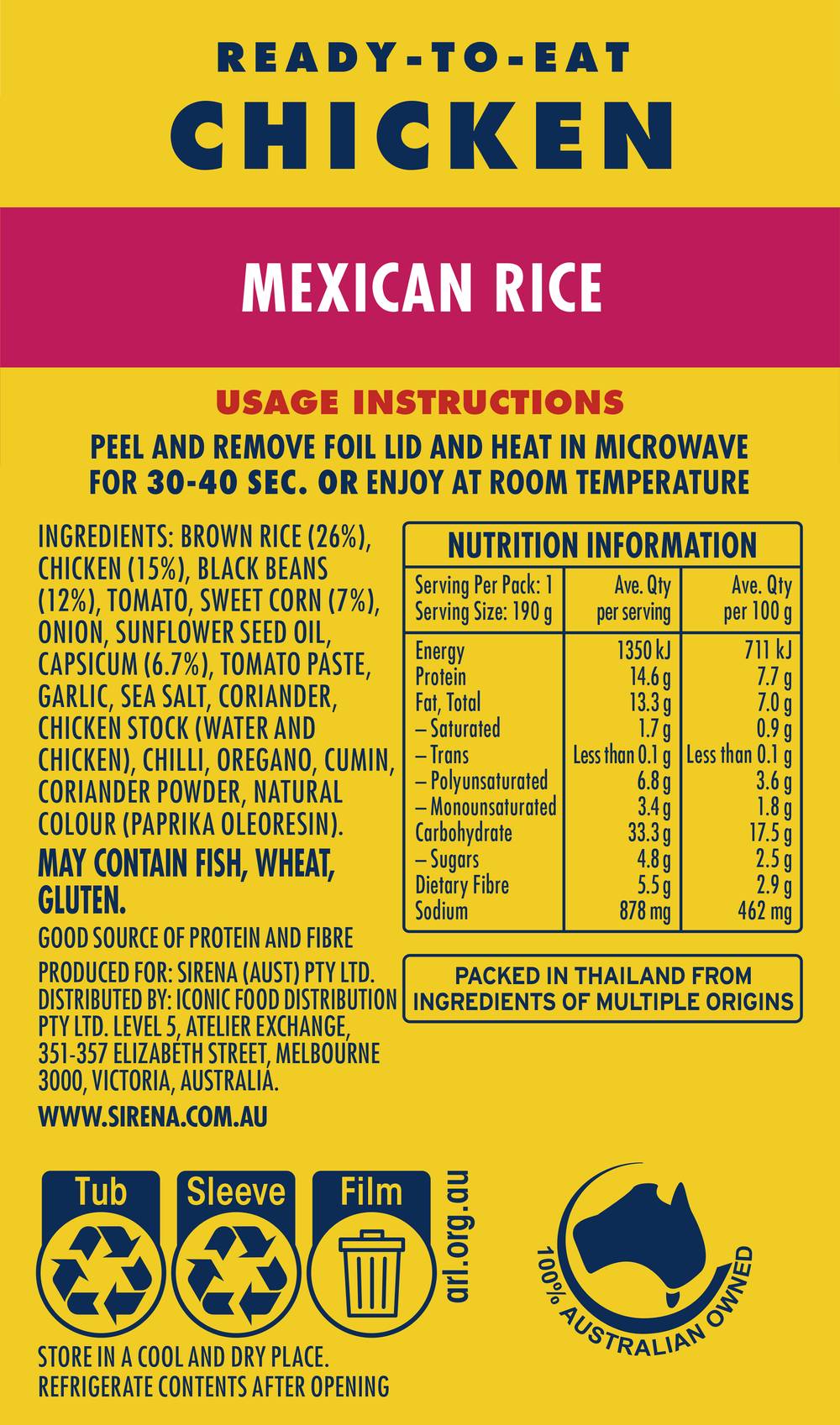 Sirena Rice Ri Sirena Ready To Eat Mexican Rice Delivery Near Me | Order Online | Uber ...
