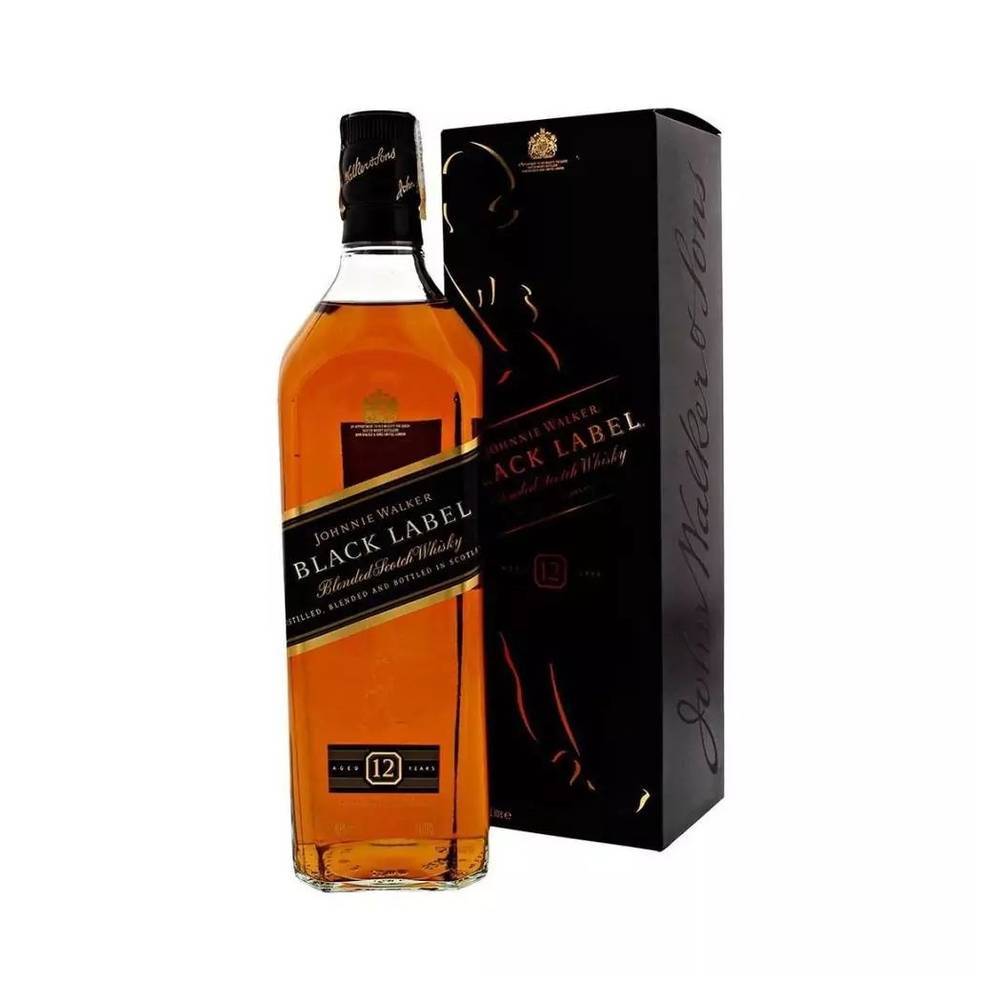 Johnnie walker whisky black label 12 anos (1 l)