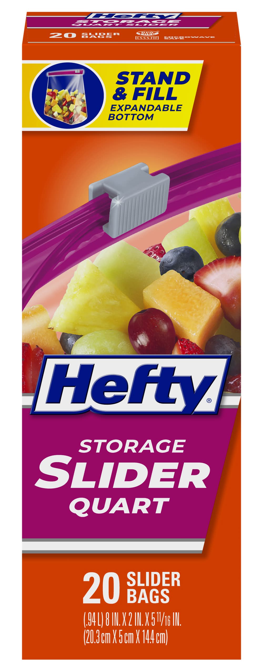 Hefty Storage Quart Slider Bags