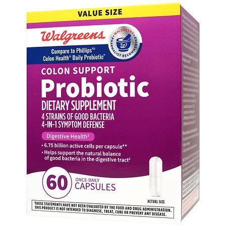 Walgreens Colon Support Probiotic Dietary Supplement (60 ct)