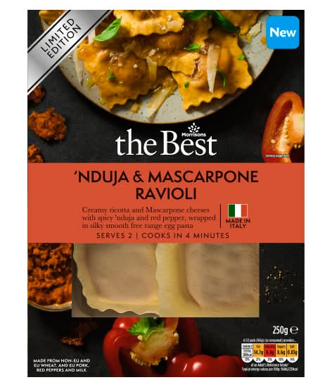 Morrisons The Best Limited Edition 'Nduja & Mascarpone Ravioli (250g)