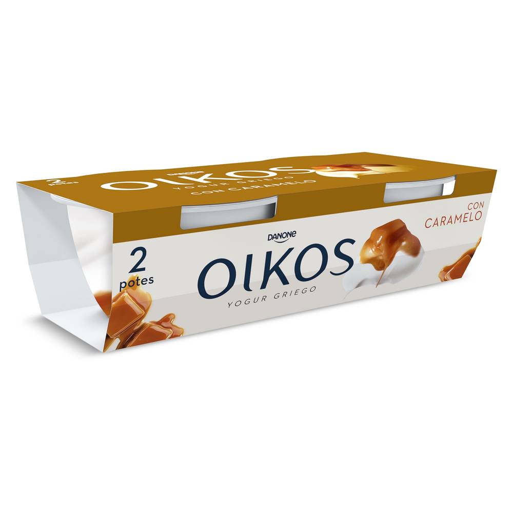 Yogur Griego Con Caramelo Oikos Pack 2 X 110 G