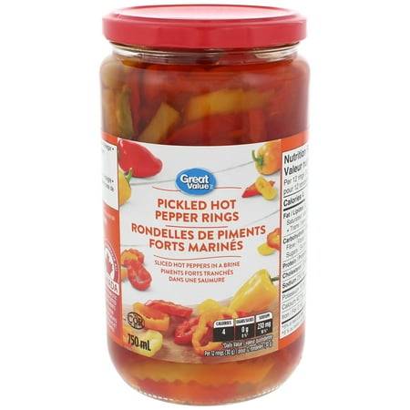 Great Value Pickled Hot Pepper Rings (750 ml)