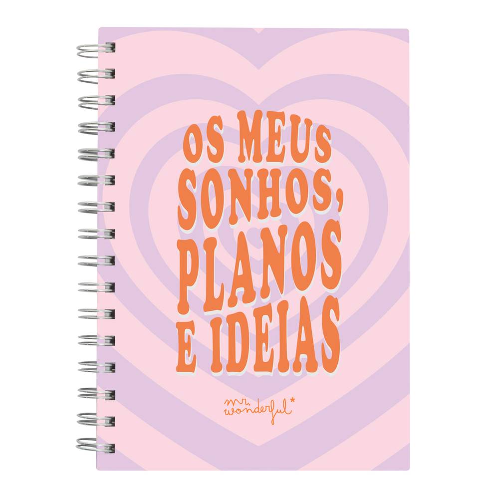 Caderno - Os Meus Sonhos, Planos E Ideia