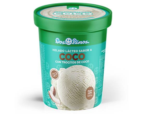 Dos pinos helado de coco (500 g)
