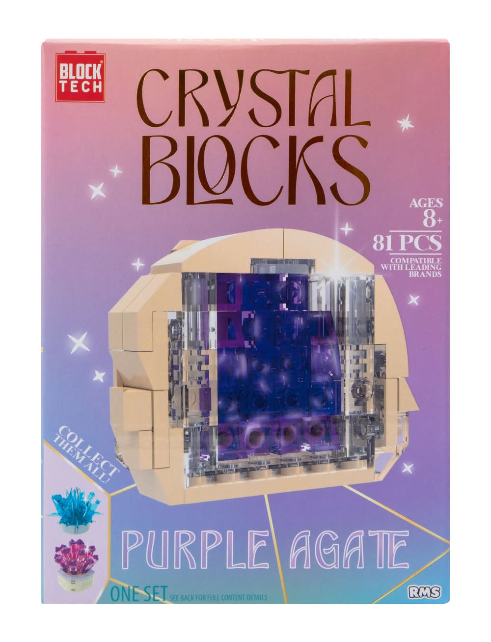 Block Tech® Crystal Blocks Purple Agate