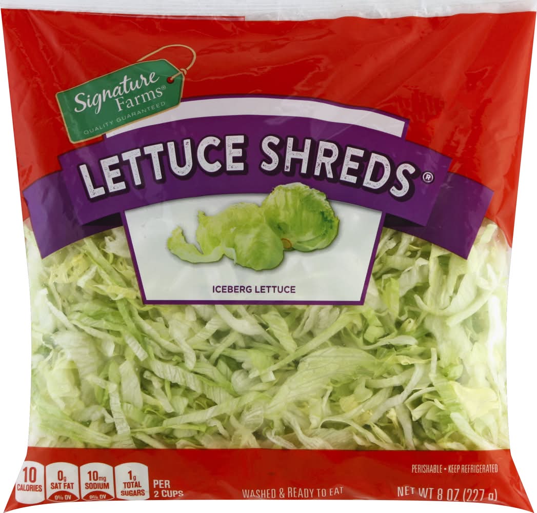Signature Farms Iceberg Lettuce Shreds (8 oz)