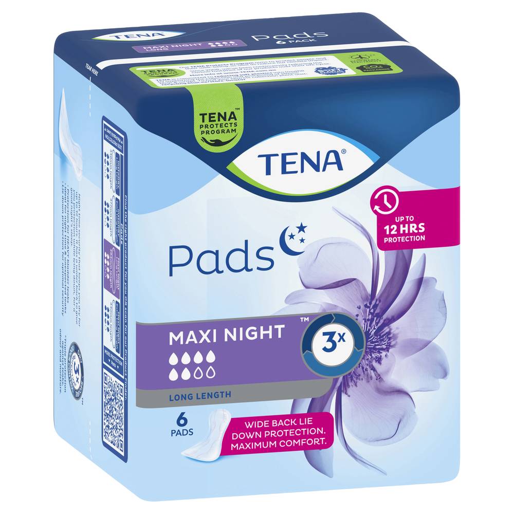 Tena Pads Maxi Night Wide Back Long Length Delivery Near Me Order