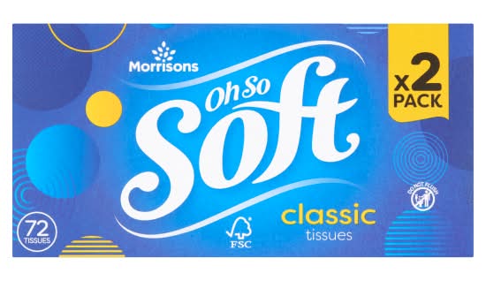 Morrisons Oh So Soft Classic Tissues (2 pack)
