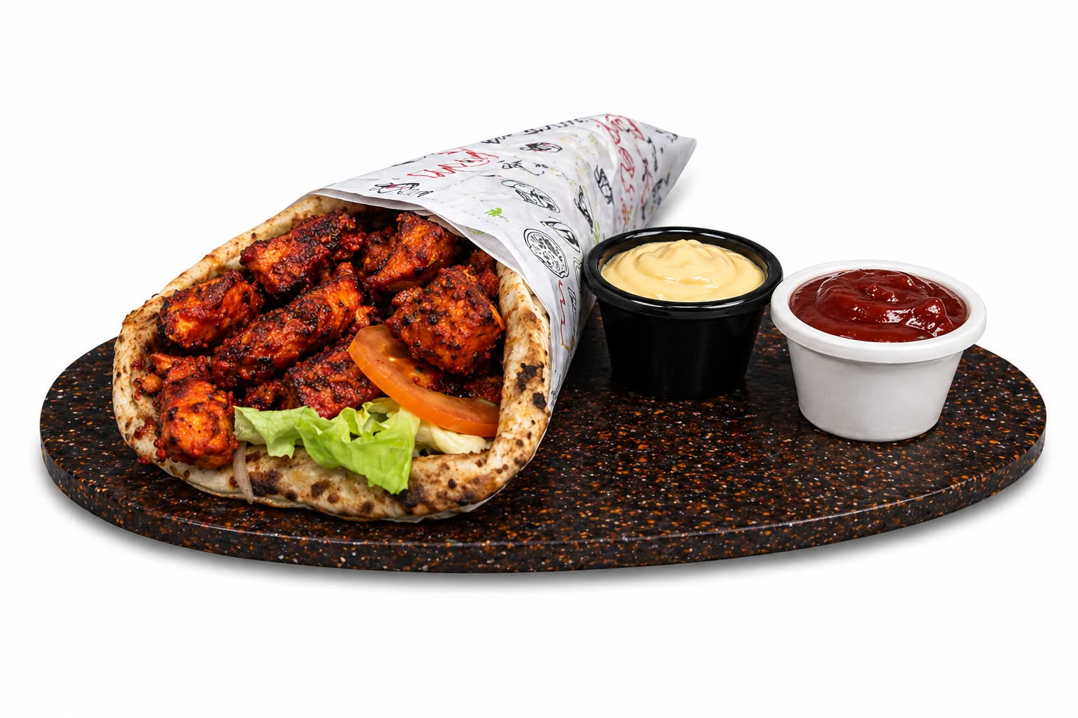 Cheese naan chicken tikka