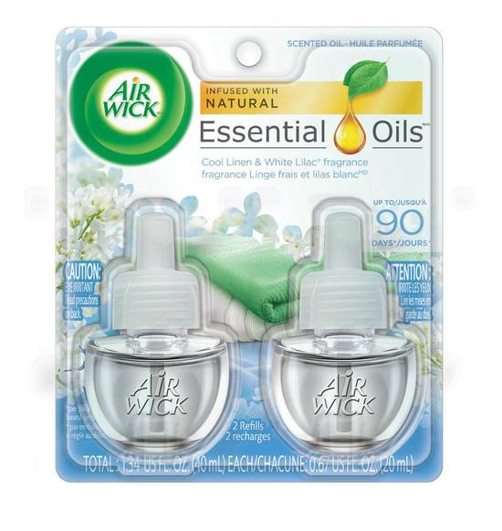 Air Wick Scented Oil Refills Cool Linen & White Lilac (42 ml)