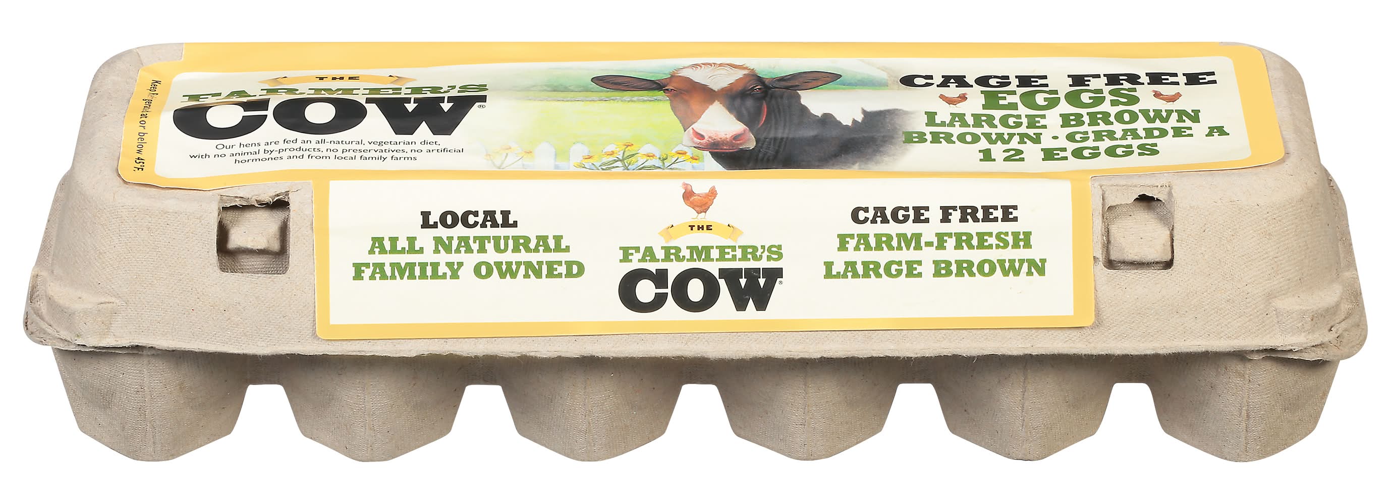The Farmer's Cow Large Brown Eggs (24 oz, 12 ct)
